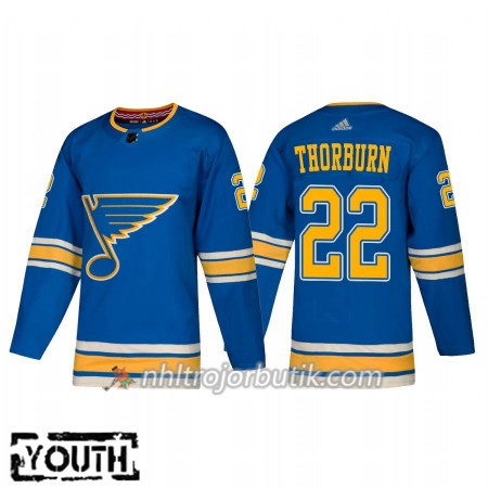 Barn Ishockey St. Louis Blues Tröja Chris Thorburn 22 Alternate Adidas 2018-19 Authentic